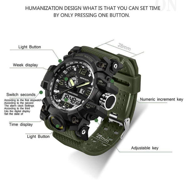 Planet Gates army green Military Men's Watches Top Brand Luxury Waterproof Sport Watch Men S Shock Quartz Watches Clock Relogio Masculino