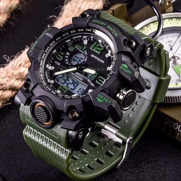 Planet Gates army green Military Men's Watches Top Brand Luxury Waterproof Sport Watch Men S Shock Quartz Watches Clock Relogio Masculino