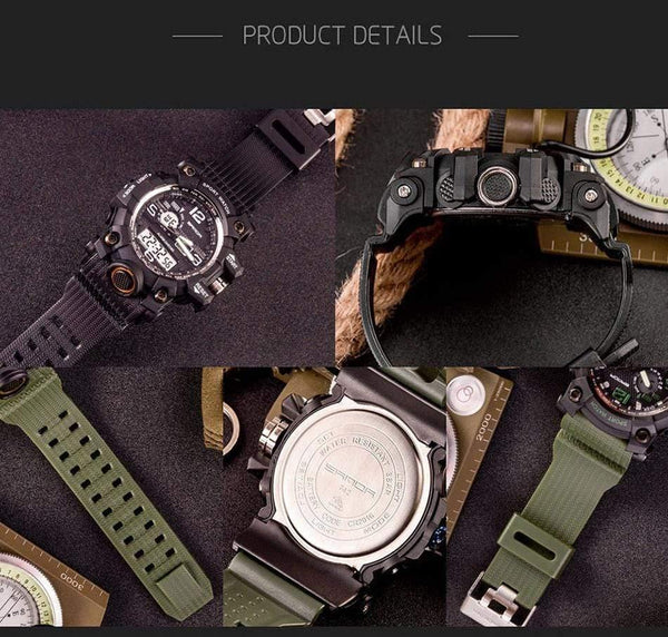 Planet Gates army green Military Men's Watches Top Brand Luxury Waterproof Sport Watch Men S Shock Quartz Watches Clock Relogio Masculino