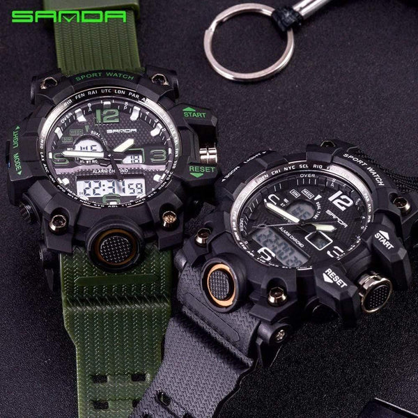 Planet Gates army green Military Men's Watches Top Brand Luxury Waterproof Sport Watch Men S Shock Quartz Watches Clock Relogio Masculino