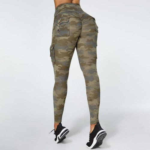 Planet Gates Army green / S / China Camouflage Yoga Pants Women Fitness Leggings Workout Sports With Pocket Sexy Push Up Gym Wear Elastic Slim Pants MITAOGIRL