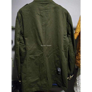 Planet Gates Army Green / S Fashion Woman Khaki MILITARY STYLE JACKET Mandarin collar long sleeves Contrasting bands Front snap buttons