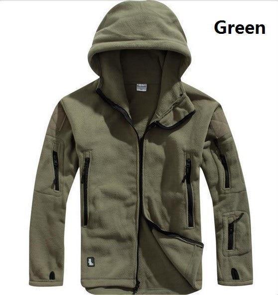Planet Gates Army Green / S Jacket Men Thermal Outdoors Polartec Warm Hooded Coat Militar Softshell Hike Outerwear Army Jackets