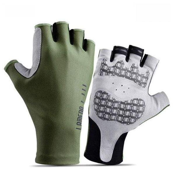 Planet Gates Army green / S Summer cycling gloves half finger men and women road bike mountain bike bicycle mtb riding bike gloves