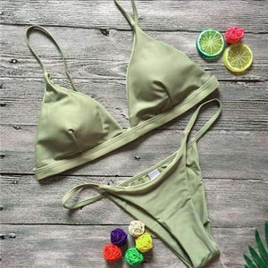 Planet Gates Army Green / S Swimwear Women Sexy Micro Bikinis Swimsuit Brazilian Biquini Female Beach Wear Bathing Suits Swimming Suit Bikini Set