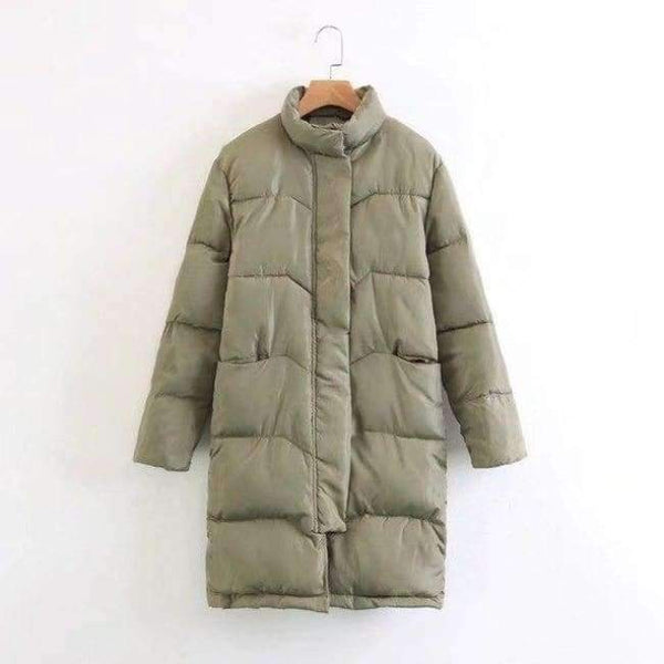 Planet Gates Army Green / S Winter Jacket Women 2018 Knee Length Pink Coat Camperas Mujer Abrigo Invierno 2018 Female Overcoat Parkas For Women