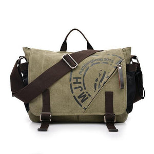 Planet Gates Army Green / W36H26D13 CM Men Bags Korean Multi-functional Man Bag Business Men Canvas Shoulder Bag Fashion Leisure Messenger Bag