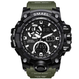 Planet Gates Army Green Watches Brand Digital Backlight Relogio Masculino Watch Men Military LED Wristwatches 1545C Military Watch Men Waterproof