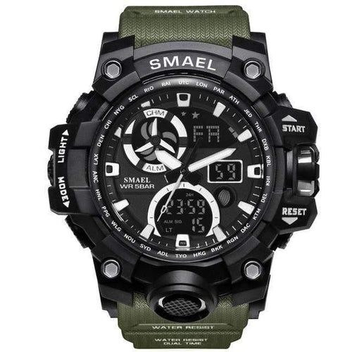 Planet Gates Army Green Watches Brand Digital Backlight Relogio Masculino Watch Men Military LED Wristwatches 1545C Military Watch Men Waterproof