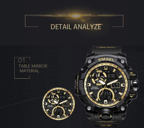 Planet Gates Army Green Watches Brand Digital Backlight Relogio Masculino Watch Men Military LED Wristwatches 1545C Military Watch Men Waterproof