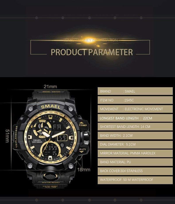Planet Gates Army Green Watches Brand Digital Backlight Relogio Masculino Watch Men Military LED Wristwatches 1545C Military Watch Men Waterproof