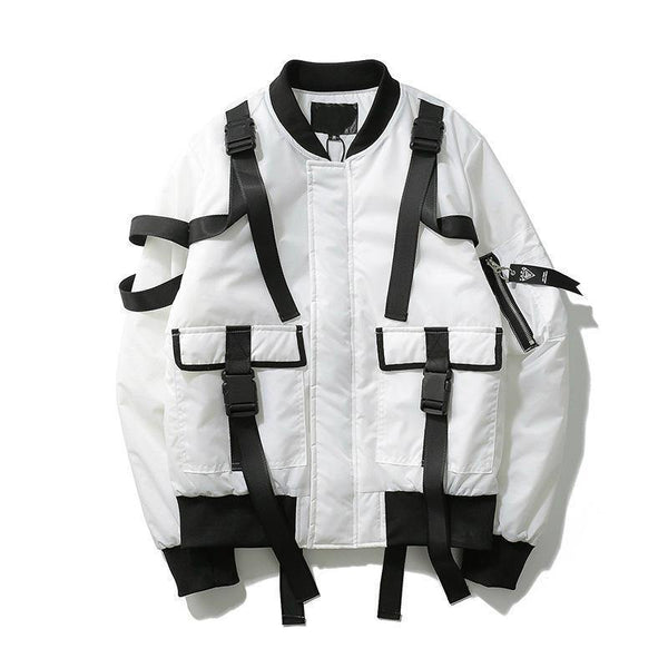 Planet Gates army green / XL Adjustable Buckle Straps Bomber Jacket Mens Lightly Padded Aviator Jackets Four Colors Free Shipping