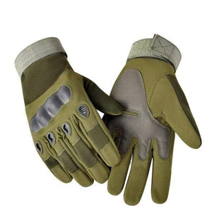 Planet Gates Army green / XL Carbon Fiber Shell Tactical Gloves Full Finger Glove Army Military Combat Anti-Slip Outdoor Sports Weights Gym Gloves Men Women