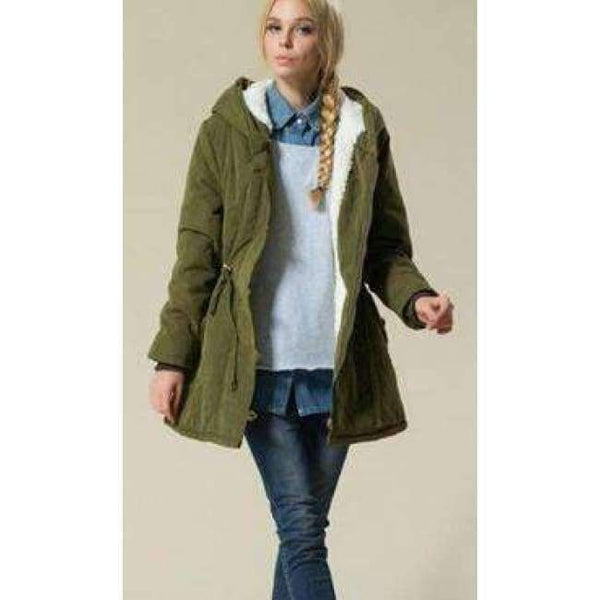 Planet Gates Army Green / XL Female Winter Jackets 2018 New Winter Coat Parka Women Winter Jacket Cotton Padded Female Plus Size Long Cashmere Coat