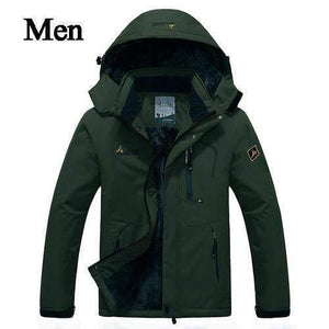 Planet Gates army green / XL Men's Winter Jacket Men Waterproof Windproof Parka Male Snow Defence Thick Coats Mens