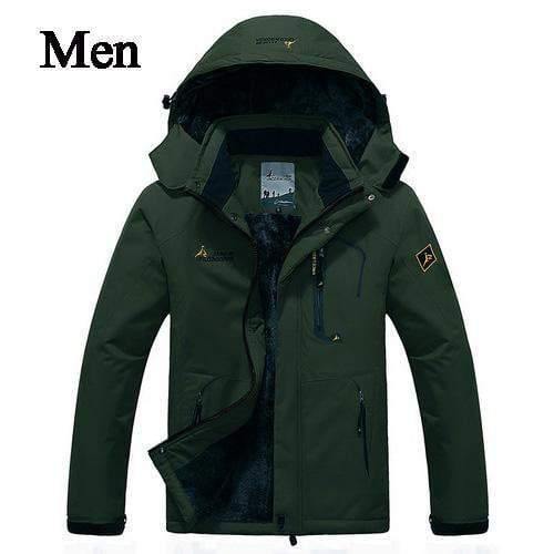 Planet Gates army green / XL Men's Winter Jacket Men Waterproof Windproof Parka Male Snow Defence Thick Coats Mens