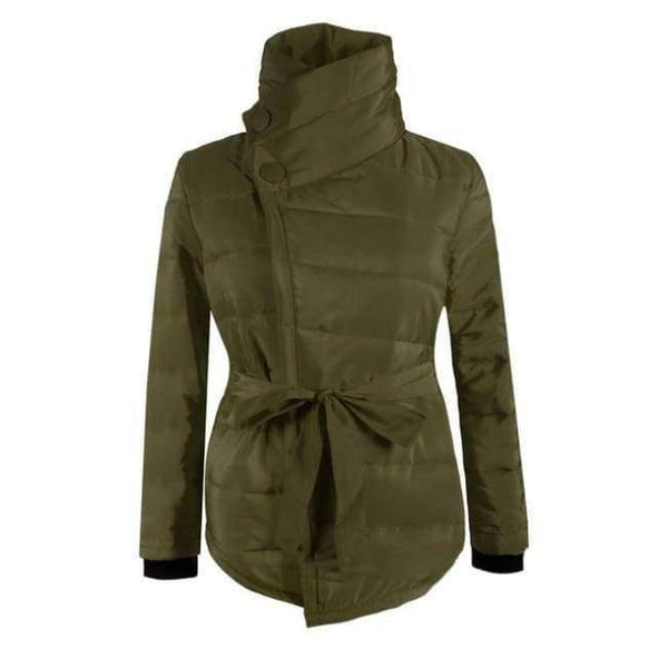 Planet Gates Army Green / XXL Winter jacket women 2018 New Fashion irregular parka women High Neck Button winter coat Warm Jacket Female Overcoat