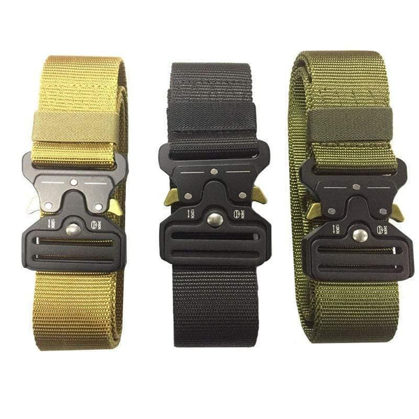 Army Tactical Belt Men's Military Nylon Belt Metal Button Army Style Jeans Belts Wide Outdoor Hunting Waist Strap Homme Ceinture