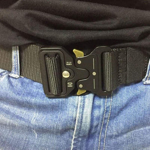 Army Tactical Belt Men's Military Nylon Belt Metal Button Army Style Jeans Belts Wide Outdoor Hunting Waist Strap Homme Ceinture