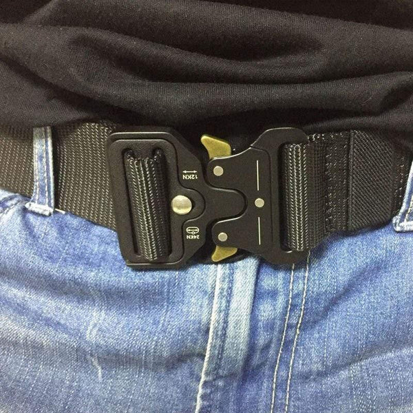 Army Tactical Belt Men's Military Nylon Belt Metal Button Army Style Jeans Belts Wide Outdoor Hunting Waist Strap Homme Ceinture