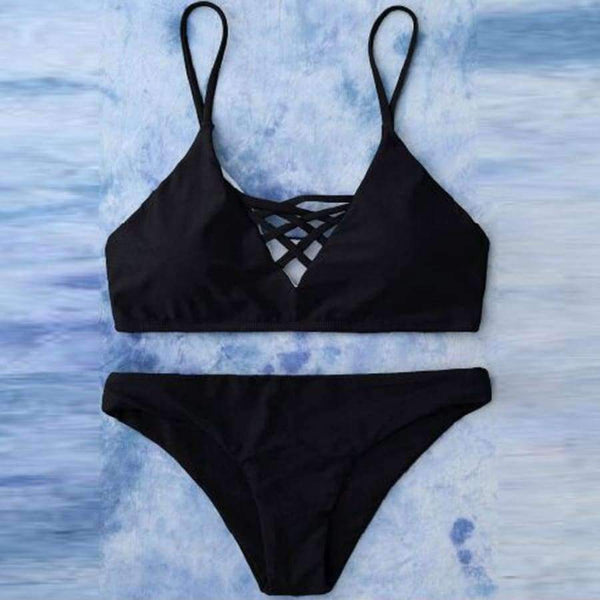 Planet Gates ArmyGreen / 0 Maternity swimear Brazilian bandage Halter sexy swimwear women swimwear women bikini costumi da bagno donna JL 10