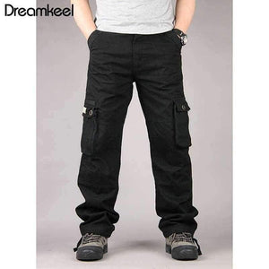 Planet Gates ArmyGreen / 30 Tactical Military Fatigues Cargo Pants Men Men's Cotton Loose Military Trousers Pants Plus Size 40 Light Green