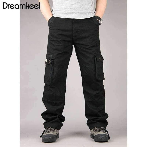 Planet Gates ArmyGreen / 30 Tactical Military Fatigues Cargo Pants Men Men's Cotton Loose Military Trousers Pants Plus Size 40 Light Green