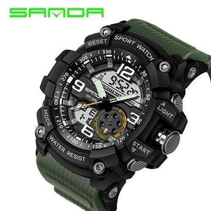 Planet Gates armygreen black Men's Watches Top Brand Luxury Military Quartz Watch Men Waterproof S Shock Wristwatches relogio masculino