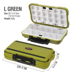 Planet Gates ArmyGreen-L Large Capacity 24/28 Grid Fishing Gear Accessories Waterproof sub-Box Fishing Hook Supplies Tool Storage Box Fishing Tackle box