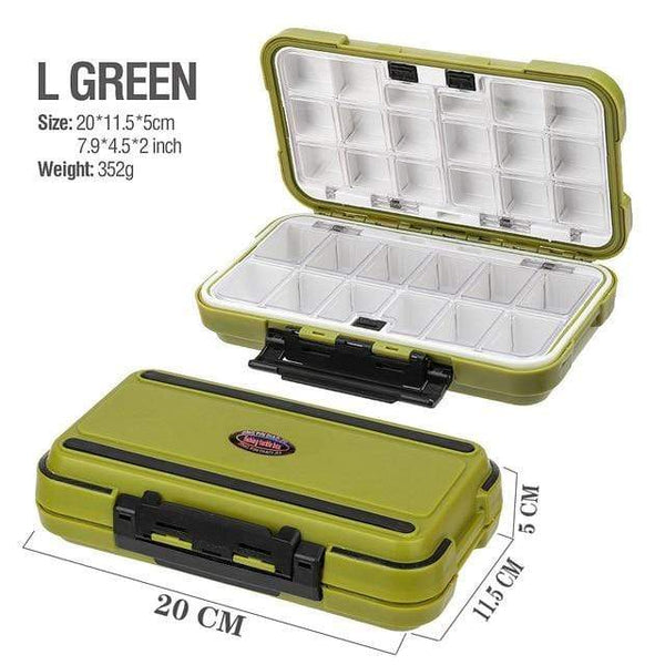 Planet Gates ArmyGreen-L Large Capacity 24/28 Grid Fishing Gear Accessories Waterproof sub-Box Fishing Hook Supplies Tool Storage Box Fishing Tackle box
