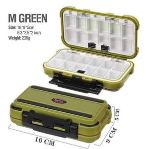 Planet Gates ArmyGreen-M Large Capacity 24/28 Grid Fishing Gear Accessories Waterproof sub-Box Fishing Hook Supplies Tool Storage Box Fishing Tackle box
