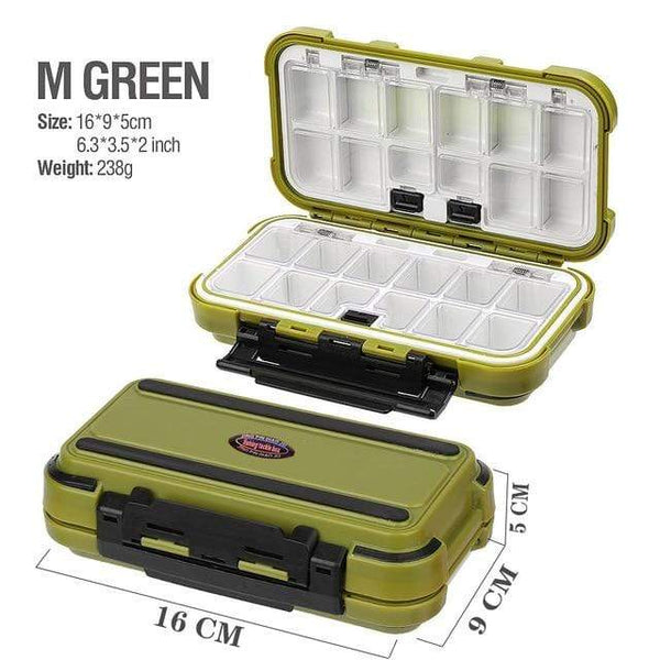Planet Gates ArmyGreen-M Large Capacity 24/28 Grid Fishing Gear Accessories Waterproof sub-Box Fishing Hook Supplies Tool Storage Box Fishing Tackle box