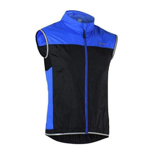 Planet Gates ARSUXEO Men's Cycling Vest with Reflective Stripe Windproof Outdoor Sports Sleeveless Jacket for Running MTB Bike Bicycle Vest