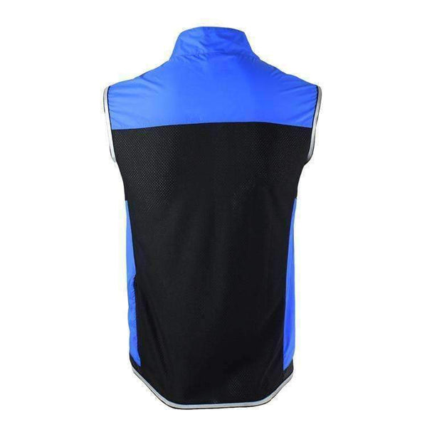 Planet Gates ARSUXEO Men's Cycling Vest with Reflective Stripe Windproof Outdoor Sports Sleeveless Jacket for Running MTB Bike Bicycle Vest
