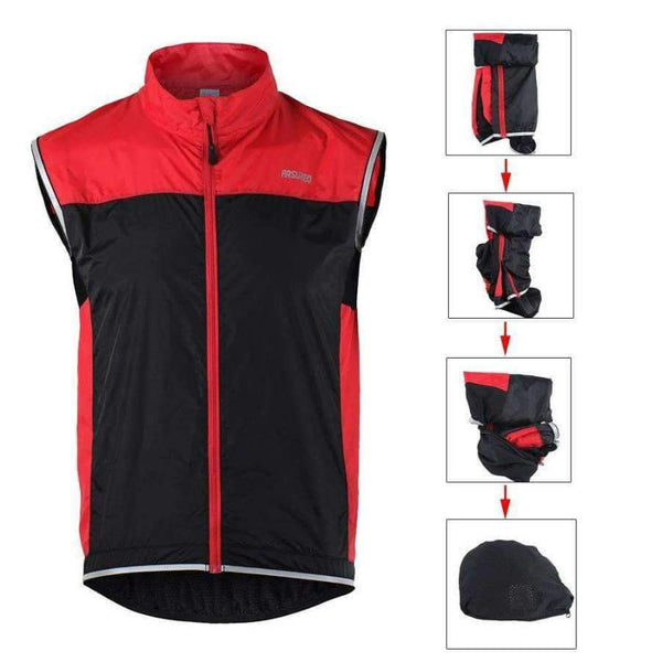 Planet Gates ARSUXEO Men's shorts Jacket  Lightweight Sleeveless Coat Jacket Running Cycling Bicycle Vest Windproof Roupa Ropa ciclismo
