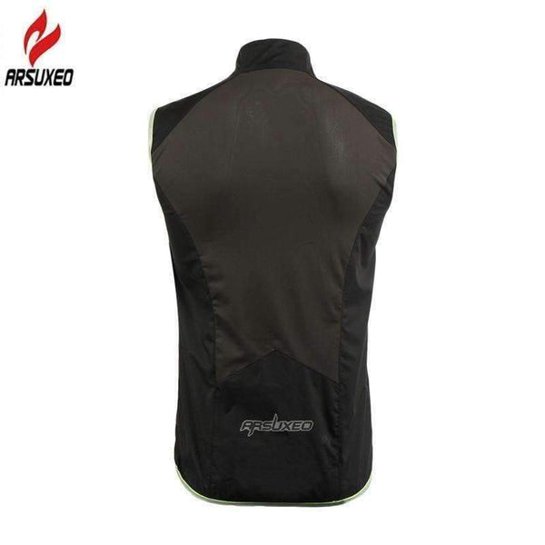 Planet Gates ARSUXEO Men Women Cycling Vest Windproof Waterproof Running Vest MTB Bike Bicycle Reflective Clothing Sleeveless Cycling Jacket