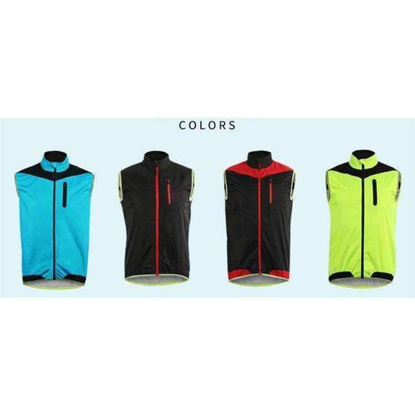 Planet Gates ARSUXEO Men Women Cycling Vest Windproof Waterproof Running Vest MTB Bike Bicycle Reflective Clothing Sleeveless Cycling Jacket