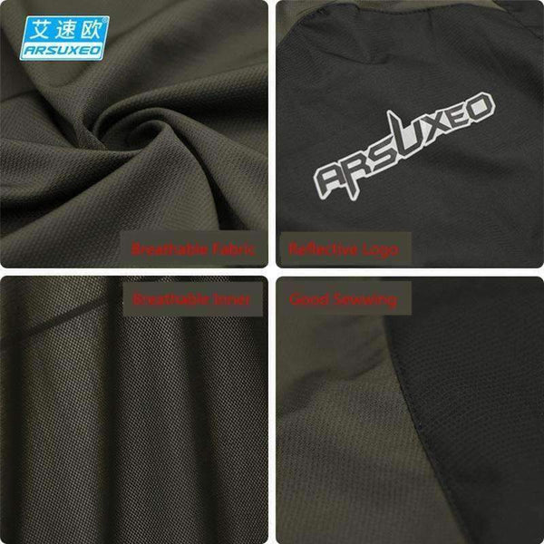 Planet Gates ARSUXEO Men Women Cycling Vest Windproof Waterproof Running Vest MTB Bike Bicycle Reflective Clothing Sleeveless Cycling Jacket