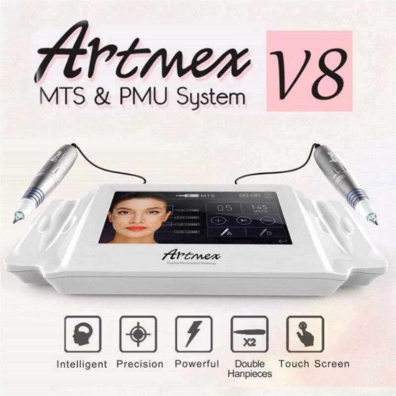Planet Gates Artmex V8 Permanent Makeup Tattoo Machine Digital Electric Eye Brow Lip Rotary Pen MTS PMU System Makeup Machine 100-240V AC