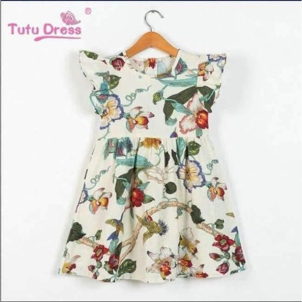 Planet Gates As photo 1 / 2T Summer Girls Dress Floral Print Princess Dresses For Baby Girls Designer Formal Party Dress Kids Clothes