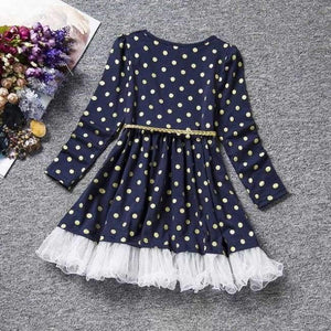 Planet Gates As Photo 2 / 3T Long Sleeve Dress For Girls Clothing Baby Girl Clothing Teenager School Daily Wear Kids Casual Clothes Vestido Infantil 8T