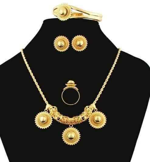Planet Gates as photo 2 Ethiopian Habesha Jewelry 18k Gold Color Jewelry Bridal Temperament Jewelry Wedding Jewelry Sets for Women