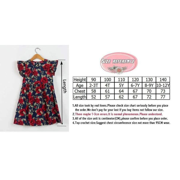 Summer Girls Dress Floral Print Princess Dresses For Baby Girls Designer Formal Party Dress Kids Clothes - Planet Gates