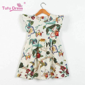 Planet Gates As photo / 2T Summer Girls Dress Floral Print Princess Dresses For Baby Girls Designer Formal Party Dress Kids Clothes