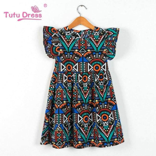 Planet Gates As photo / 2T Summer Girls Dress Floral Print Princess Dresses For Baby Girls Designer Formal Party Dress Kids Clothes