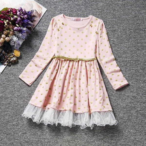 Planet Gates As Photo / 3T Long Sleeve Dress For Girls Clothing Baby Girl Clothing Teenager School Daily Wear Kids Casual Clothes Vestido Infantil 8T