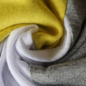 Planet Gates as photo / S Women's Top T-Shirt Blusas Loose Shirts Plus Size Pullover Splicing Contrast Round Neck Casual Long Sleeve Shirt