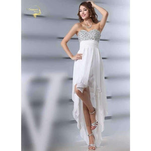 Planet Gates As Photo Show / 4 Design Robe De Cocktail Party Dresses Sexy Strapless Chiffon Front Short Back Long Cocktail Dresses 2018 CK6187