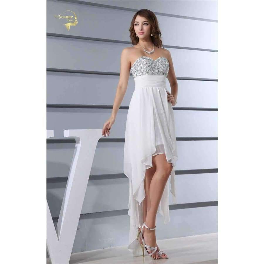 Planet Gates As Photo Show / 4 Design Robe De Cocktail Party Dresses Sexy Strapless Chiffon Front Short Back Long Cocktail Dresses 2018 CK6187