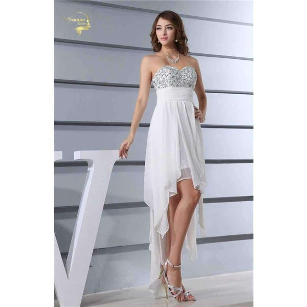 Planet Gates As Photo Show / 4 Design Robe De Cocktail Party Dresses Sexy Strapless Chiffon Front Short Back Long Cocktail Dresses 2018 CK6187